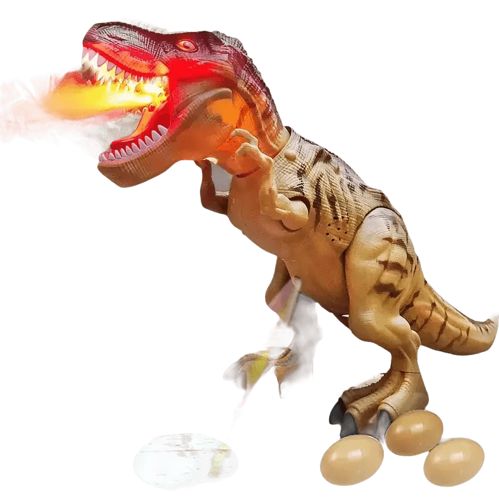 Large Size Walking Dinosaur Robot with Light Up Mouth and Eggs electric walking dinosaur - GiFTiFY