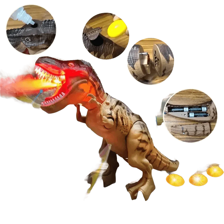 Large Size Walking Dinosaur Robot with Light Up Mouth and Eggs electric walking dinosaur - GiFTiFY