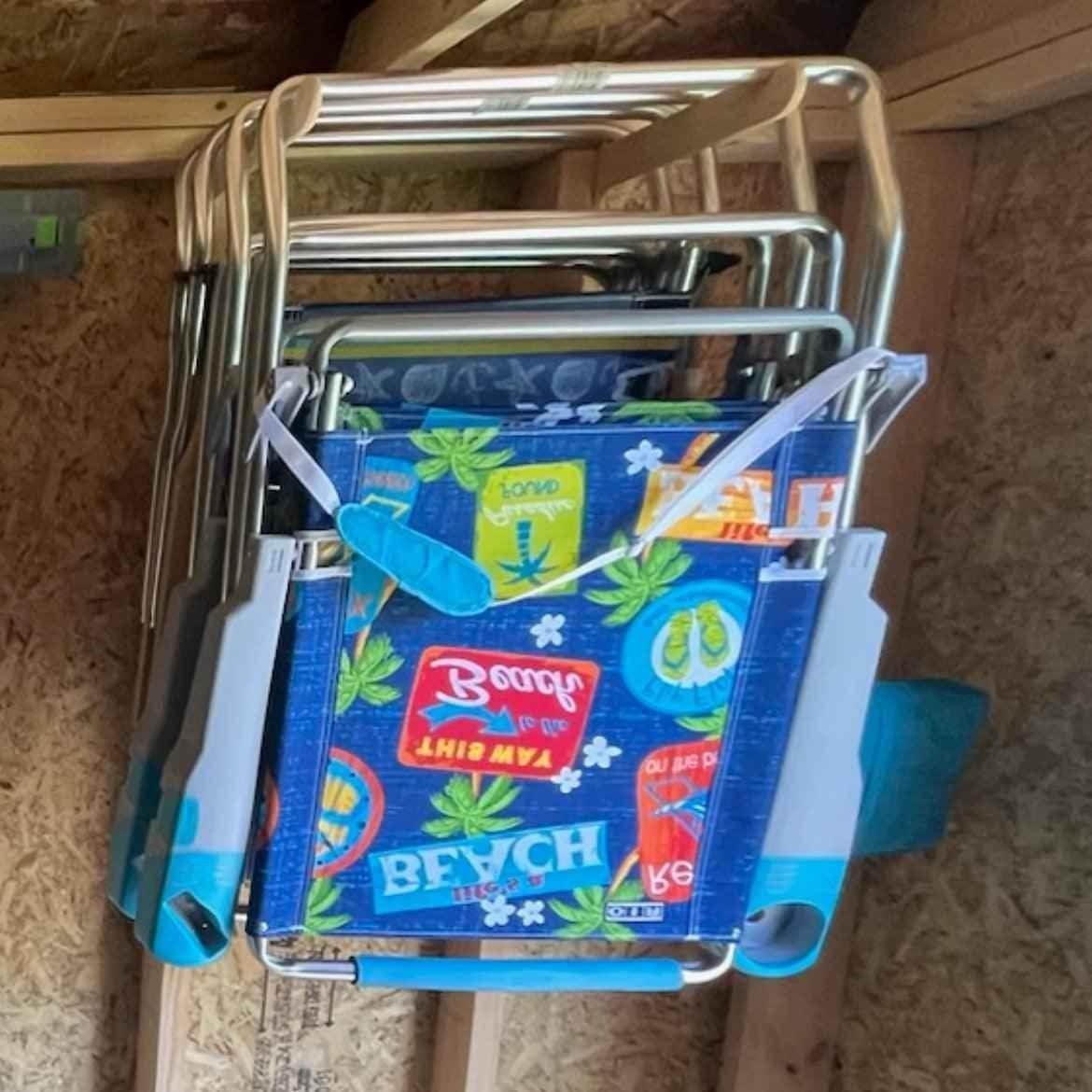 Lawn Chair Organizer – Shed Storage Rack for Yard Chairs - GiFTiFY