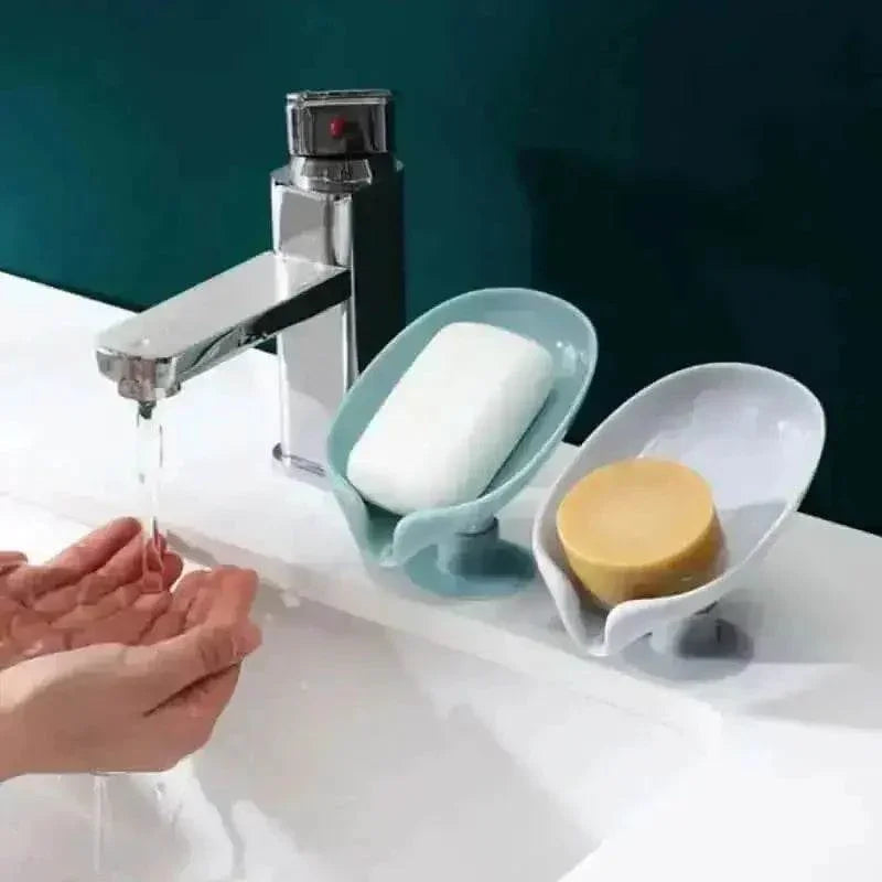 Leaf Soap Holder Maximize Drainage Suction Cup Tray Bathroom Accessories by Qx Lovely Home Store