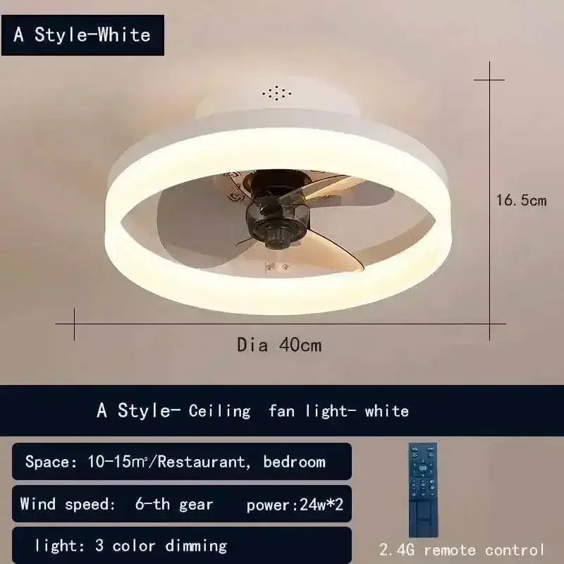 LED Ceiling Fan with Remote Control Chandelier by DSERS