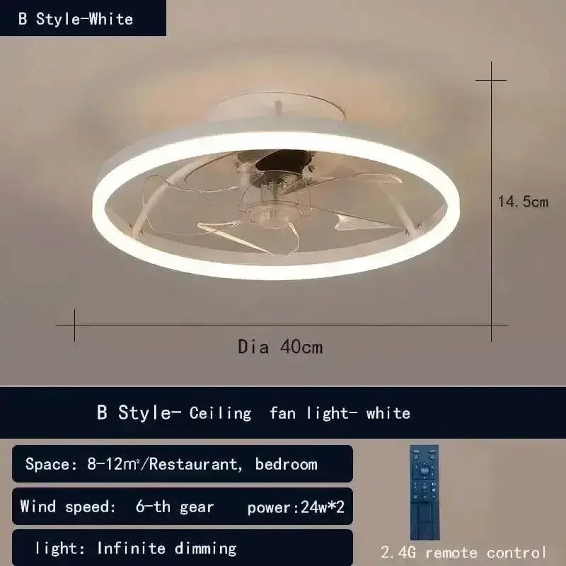 LED Ceiling Fan with Remote Control Chandelier by DSERS