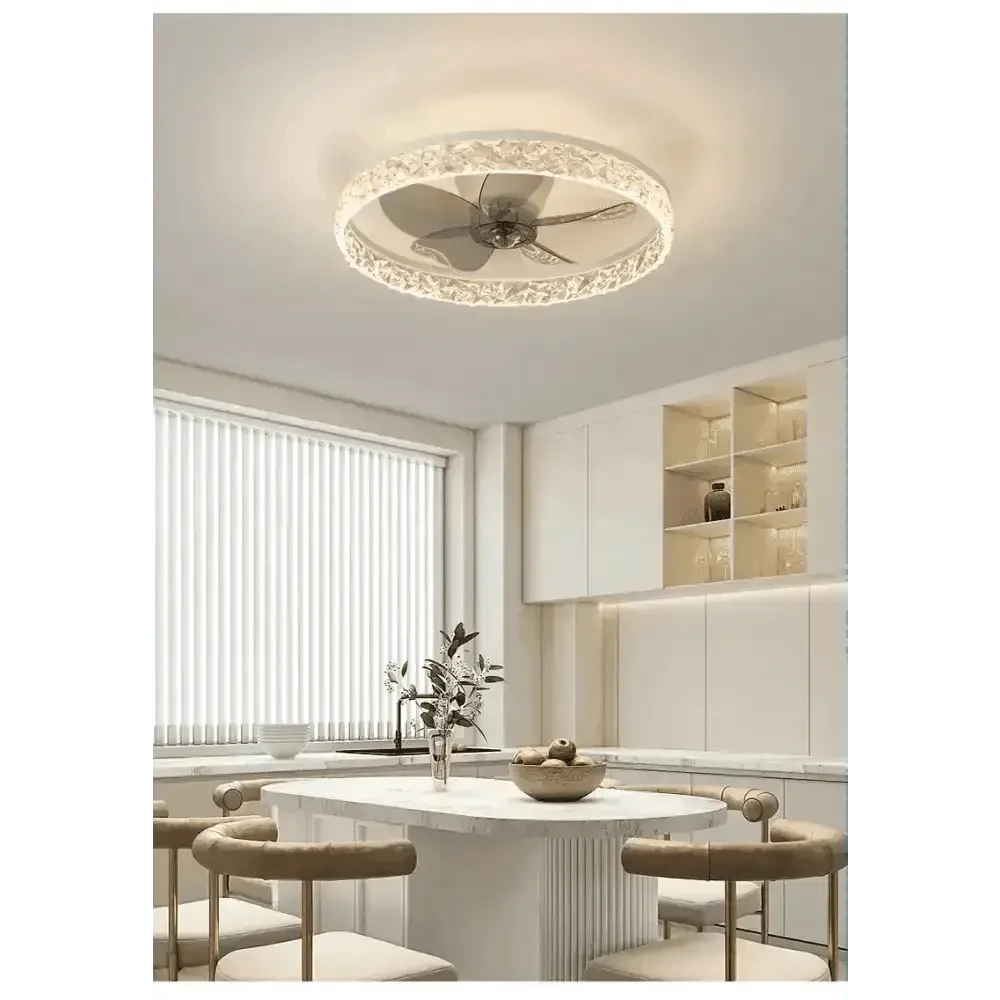 LED Ceiling Fan with Remote Control Chandelier by DSERS