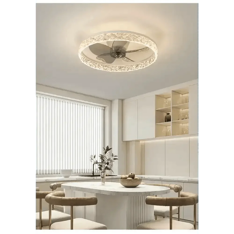 LED Ceiling Fan with Remote Control Chandelier by DSERS