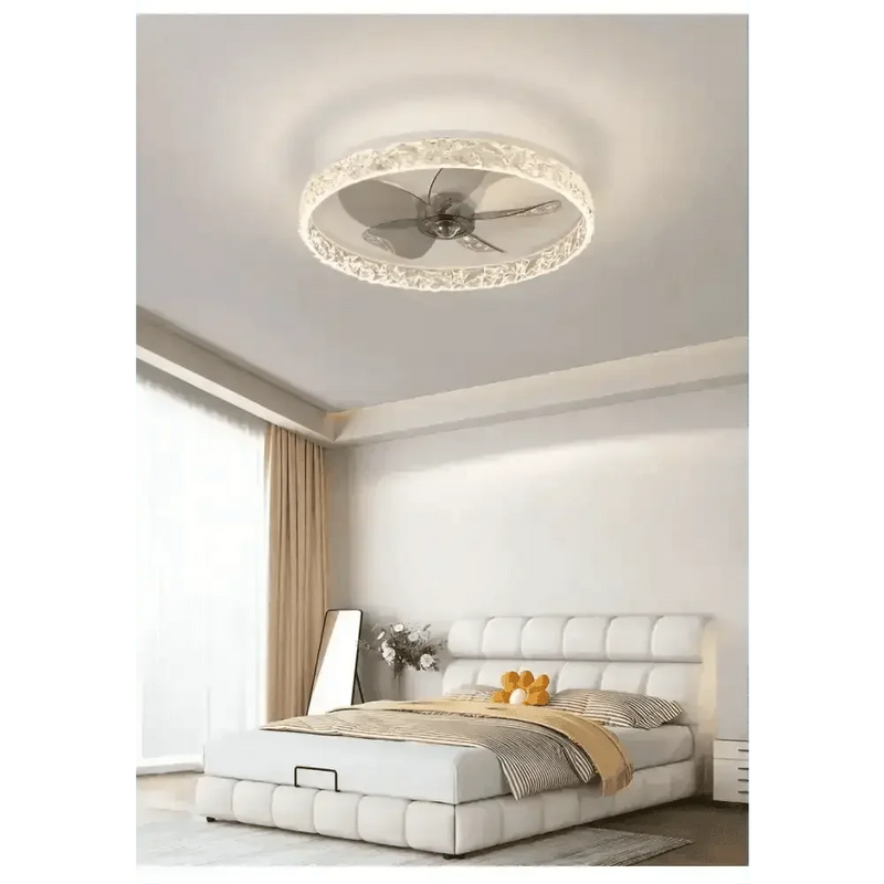 LED Ceiling Fan with Remote Control Chandelier by DSERS