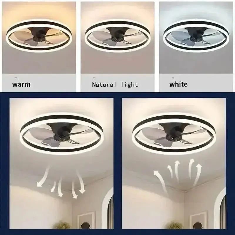 LED Ceiling Fan with Remote Control Chandelier by DSERS