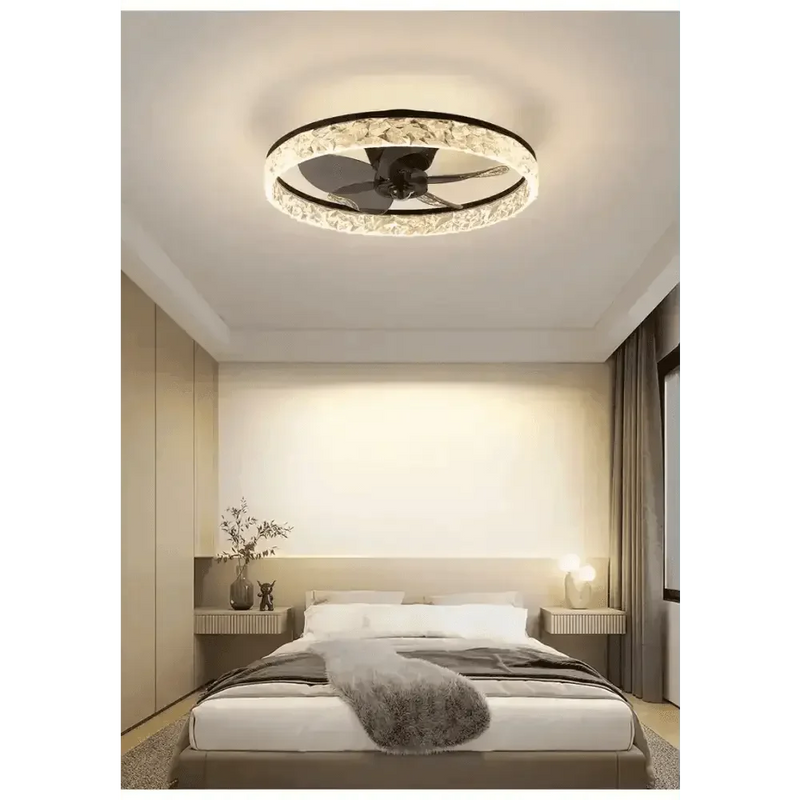 LED Ceiling Fan with Remote Control Chandelier by DSERS
