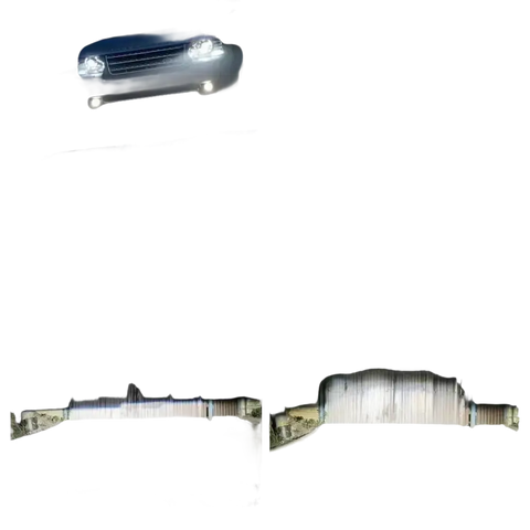 Automobile headlight comparison.
