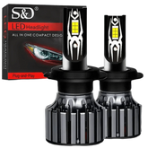H7 LED Headlight Bulbs 30000lm CANBUS H8 H11 HIR2 - GiFTiFY