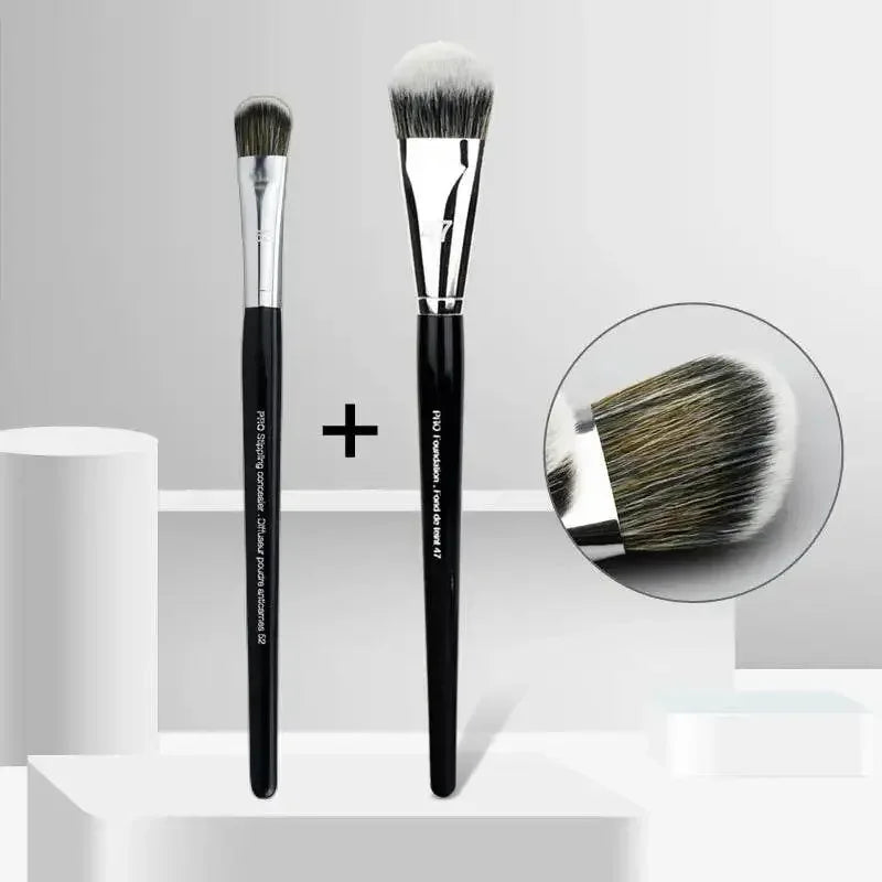 LOYBJ Professional Foundation Brush 47 Broom Head Liquid Foundation Shadow Concealer Brushes Women Face Base Makeup Beauty Tools - GiFTiFY