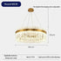 Gold Dia 80cm Crystal Ceiling Pendant Luxury Modest Crystal Chandelier Round Crystal Chandelier - GiFTiFY