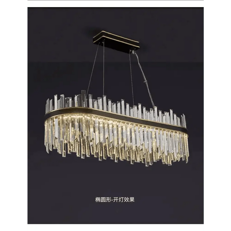 Gold Dia 80cm Crystal Ceiling Pendant Luxury Modest Crystal Chandelier Round Crystal Chandelier - GiFTiFY
