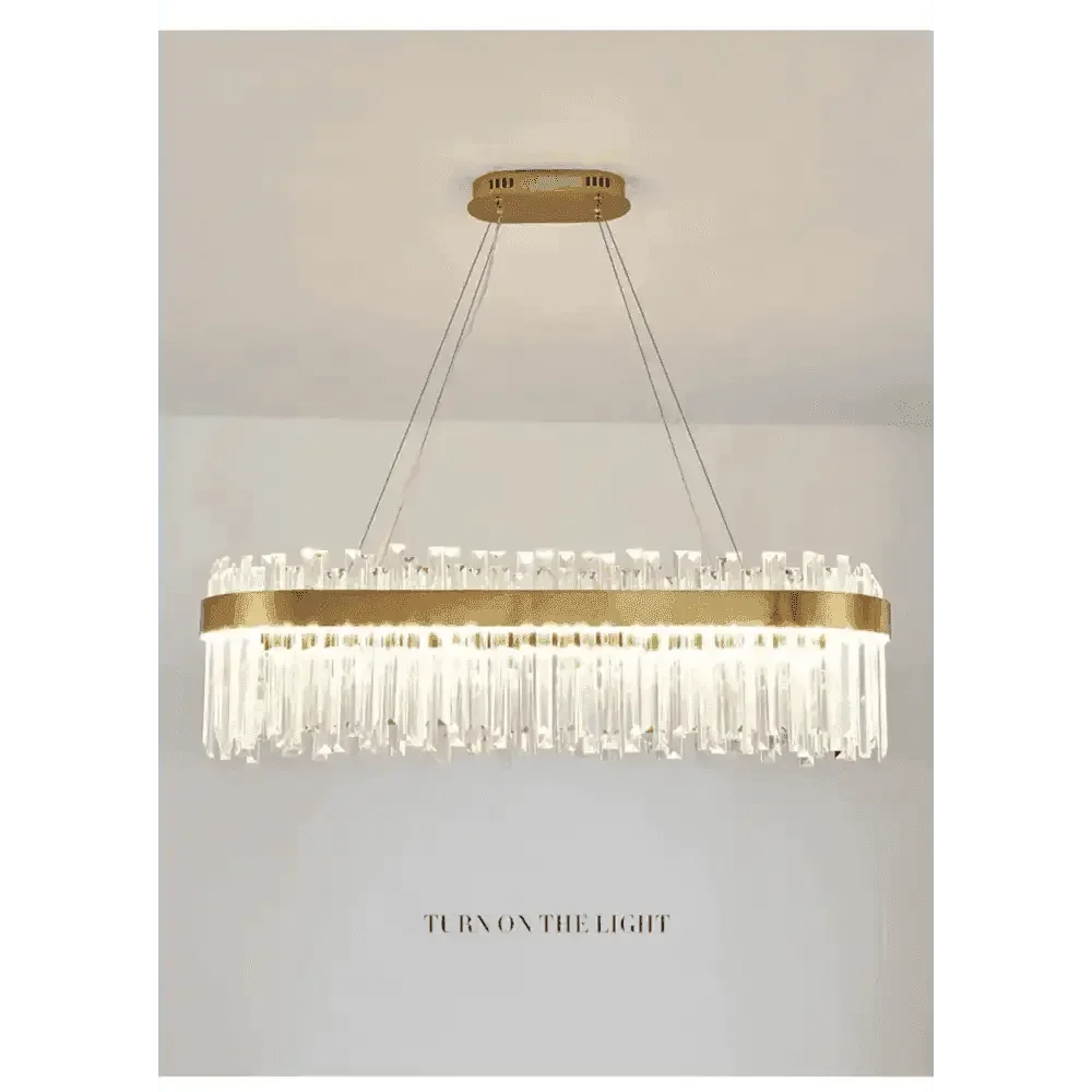 Gold Dia 80cm Crystal Ceiling Pendant Luxury Modest Crystal Chandelier Round Crystal Chandelier - GiFTiFY