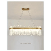 Gold Dia 80cm Crystal Ceiling Pendant Luxury Modest Crystal Chandelier Round Crystal Chandelier - GiFTiFY
