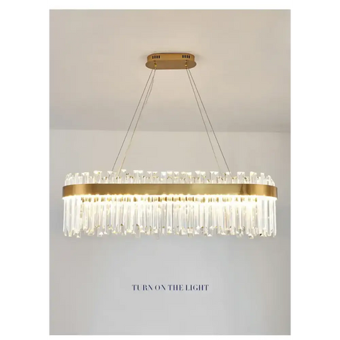 Luxury Modest Crystal Ceiling Pendant Light for Living Dining Table Room Kitchen Gold Hanging Chandelier Home Decor