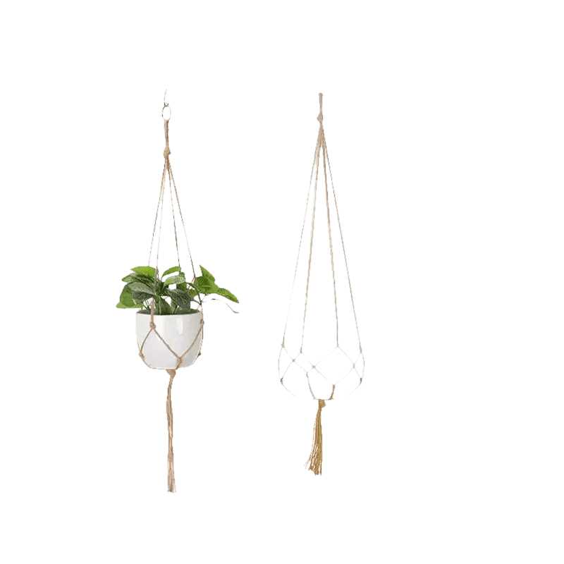 Macrame Plant Shelves with Plants Gardening Macrame Plant Hangers - GiFTiFY