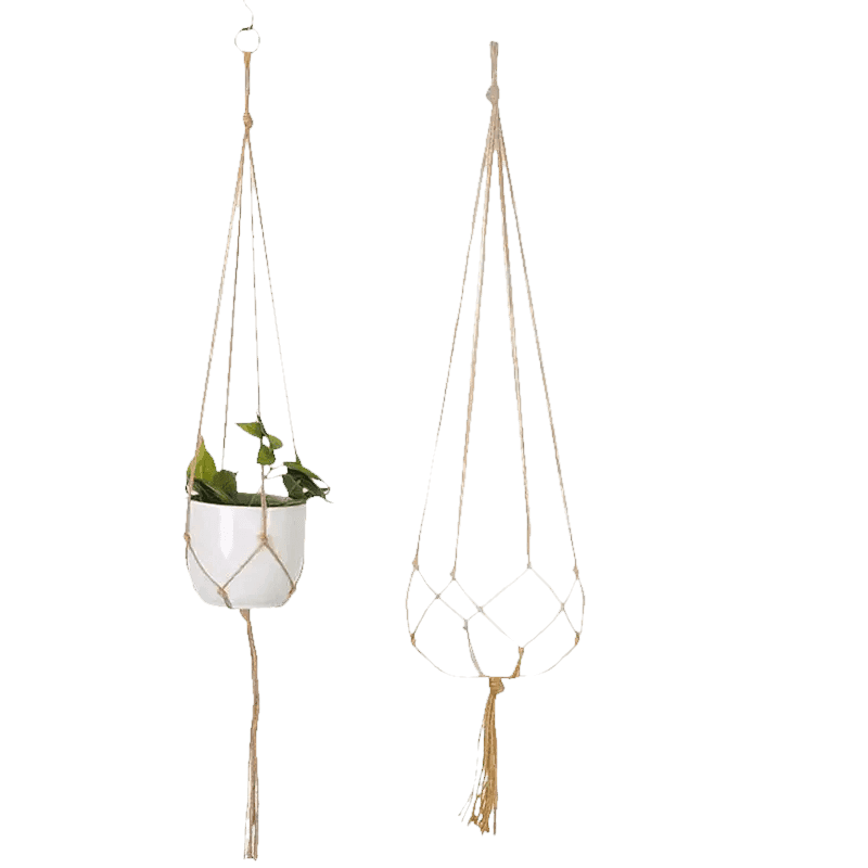 Macrame Plant Shelves with Plants Gardening Macrame Plant Hangers - GiFTiFY