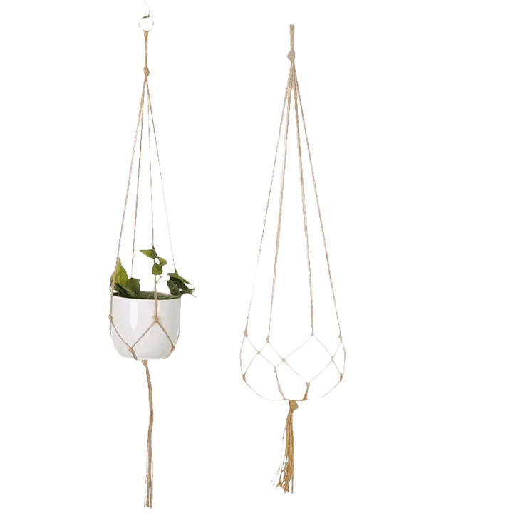Macrame Plant Shelves with Plants Gardening Macrame Plant Hangers - GiFTiFY