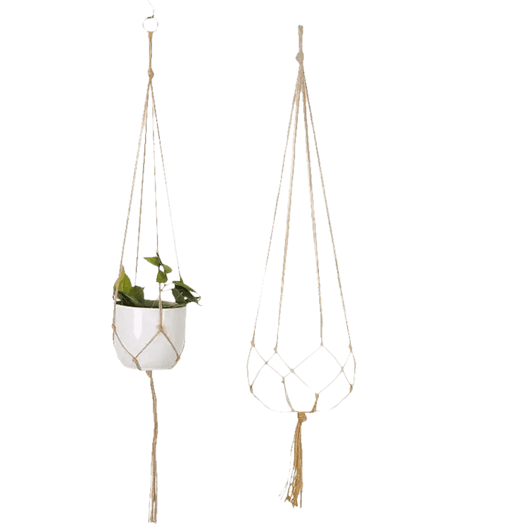 Macrame Plant Shelves with Plants Gardening Macrame Plant Hangers - GiFTiFY