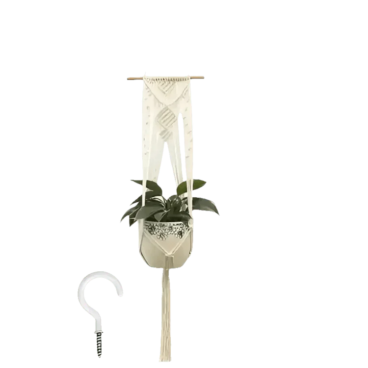 Macrame Plant Shelves with Plants Gardening Macrame Plant Hangers - GiFTiFY