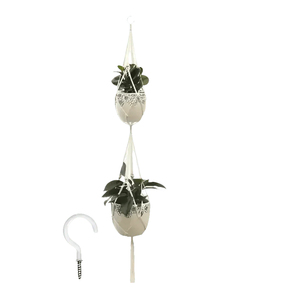 Macrame Plant Shelves with Plants Gardening Macrame Plant Hangers - GiFTiFY