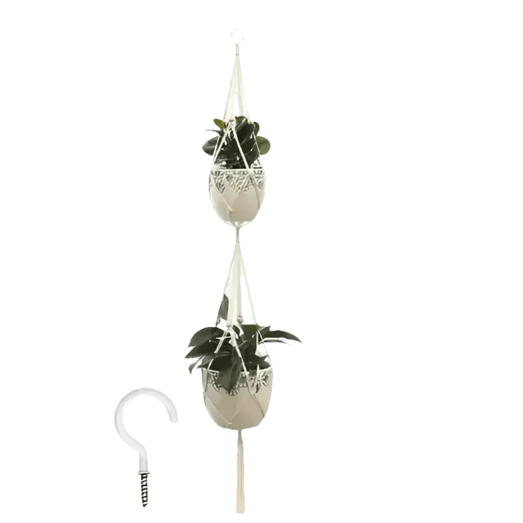 Macrame Plant Shelves with Plants Gardening Macrame Plant Hangers - GiFTiFY