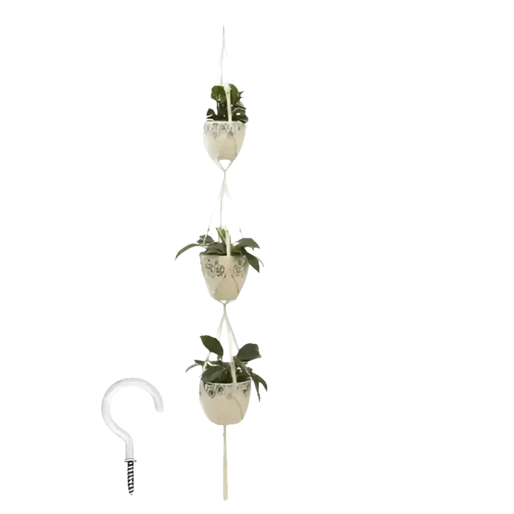 Macrame Plant Shelves with Plants Gardening Macrame Plant Hangers - GiFTiFY
