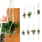 Macrame Plant Shelves with Plants Gardening Macrame Plant Hangers - GiFTiFY