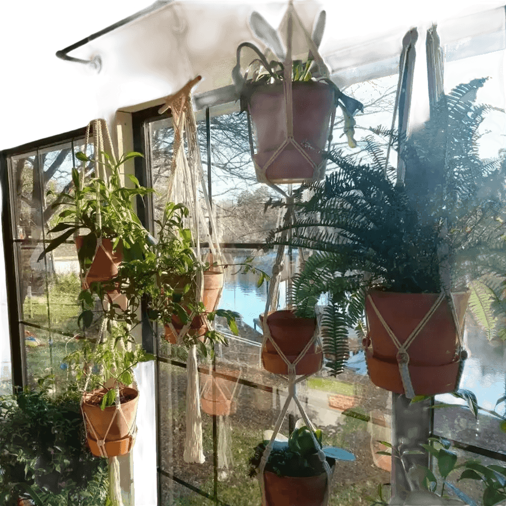 Macrame Plant Shelves with Plants Gardening Macrame Plant Hangers - GiFTiFY
