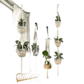 Macrame Plant Shelves with Plants Gardening Macrame Plant Hangers - GiFTiFY