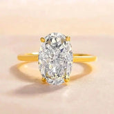 Radiant Cut Lab Moissanite Diamond Ring 100% Real 925 - GiFTiFY