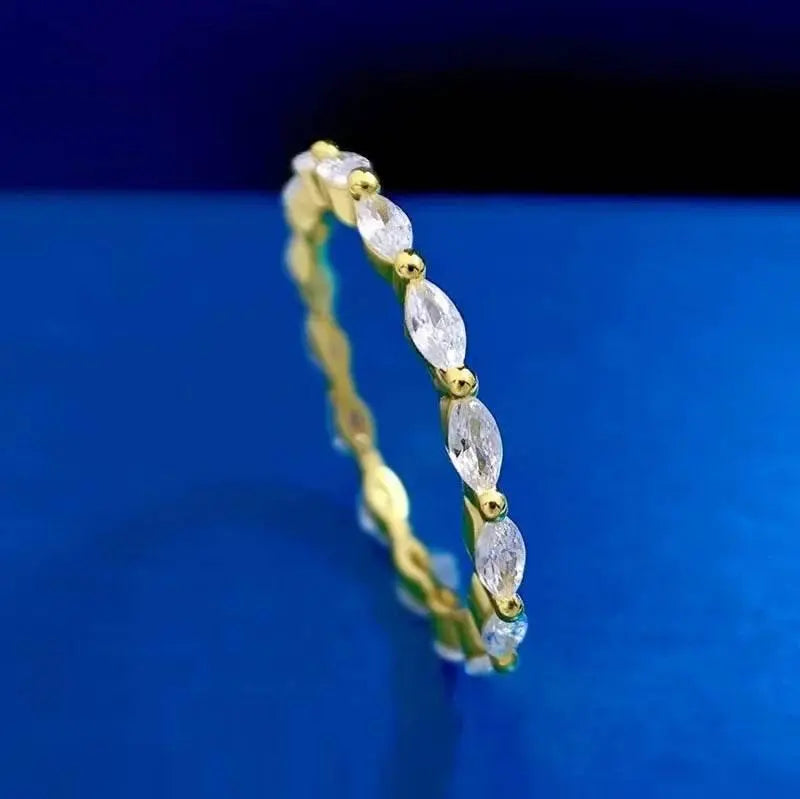 Radiant Cut Lab Moissanite Diamond Ring 100% Real 925 Rings by Dropshee