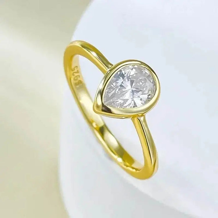Radiant Cut Lab Moissanite Diamond Ring 100% Real 925 - GiFTiFY