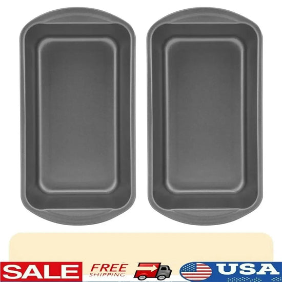 3X Bundle Gray Nonstick Loaf Pan Baking Large Loaves, meatloaf mini loaf pan - GiFTiFY