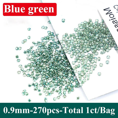 Blue Green Moissanite Loose Stones 0.1-10ct GiFiFY