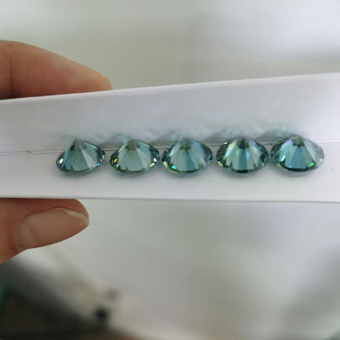Blue Green Moissanite Loose Stones 0.1-10ct GiFiFY
