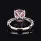 Vintage Pink Moissanite Diamond Ring 100% Real 925 Sterling Silver Party Wedding Band Rings for Women Bridal Engagement Jewelry Dropshee