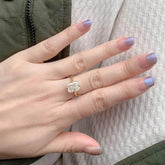 Radiant Cut Lab Moissanite Diamond Ring 100% Real 925 - GiFTiFY