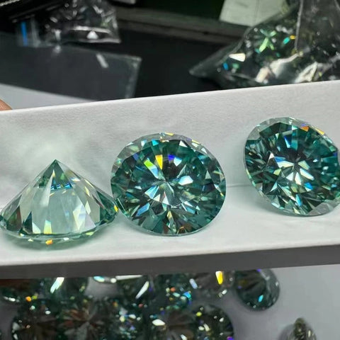 Blue Green Moissanite Loose Stones 0.1-10ct GiFiFY