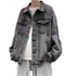 Mens Denim Jacket Blue Fall Casual Work - GiFTiFY