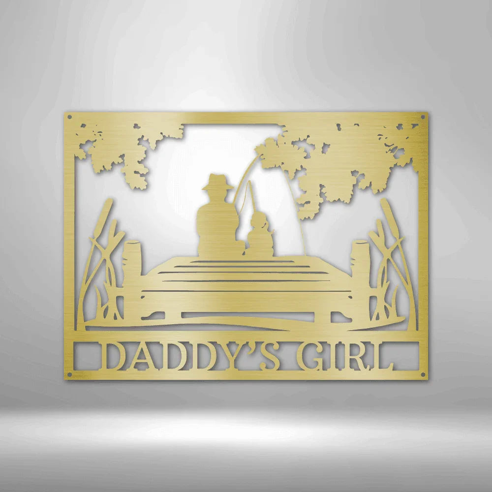 Daddy Daughter Memorial Personalized Gifts - Custom Metal Sign - GiFTiFY