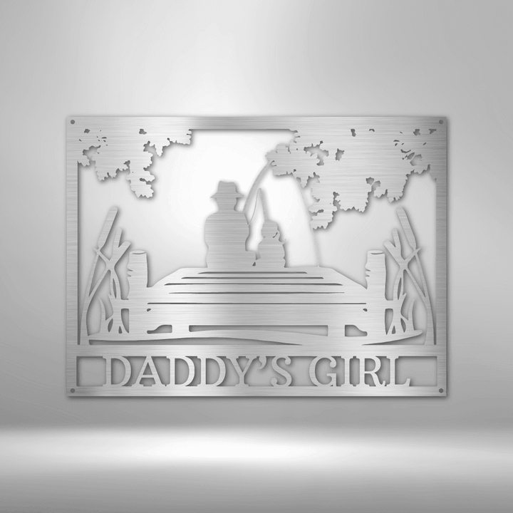 Daddy Daughter Memorial Personalized Gifts - Custom Metal Sign - GiFTiFY