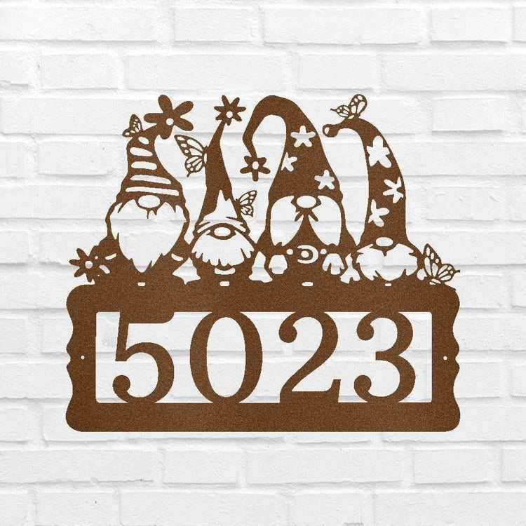 Gnome Address Personalized Gifts - Custom Metal Sign - GiFTiFY