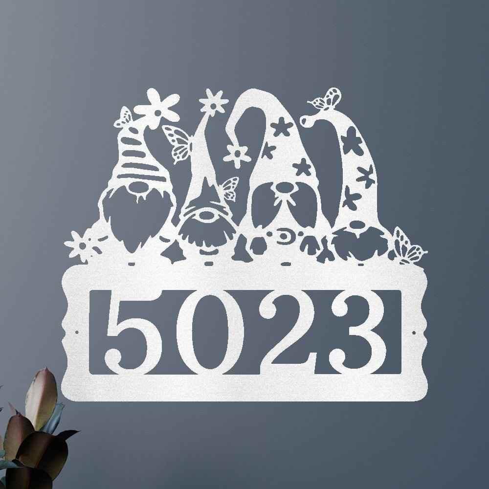 Gnome Address Personalized Gifts - Custom Metal Sign - GiFTiFY