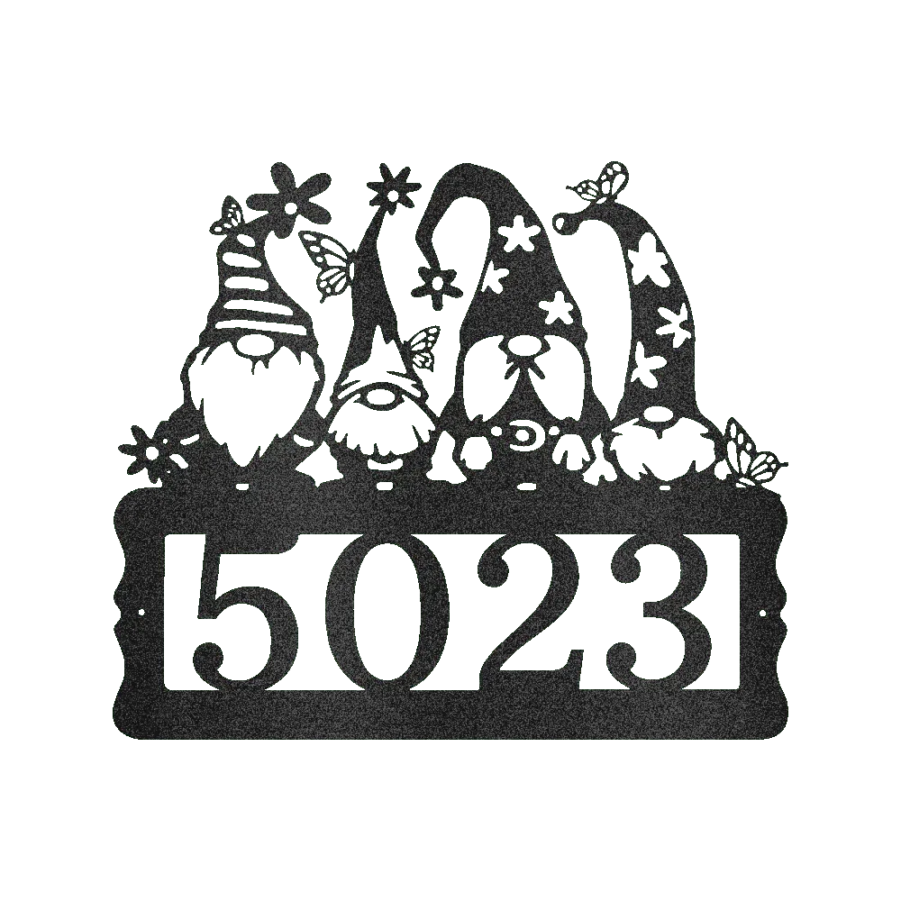 Gnome Address Personalized Gifts - Custom Metal Sign - GiFTiFY