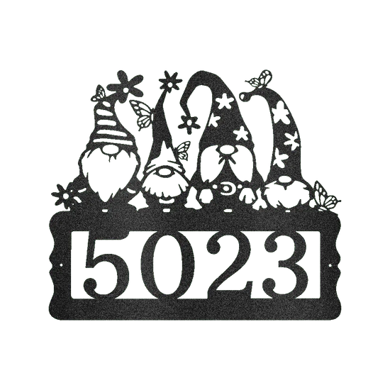 Gnome Address Personalized Gifts - Custom Metal Sign - GiFTiFY