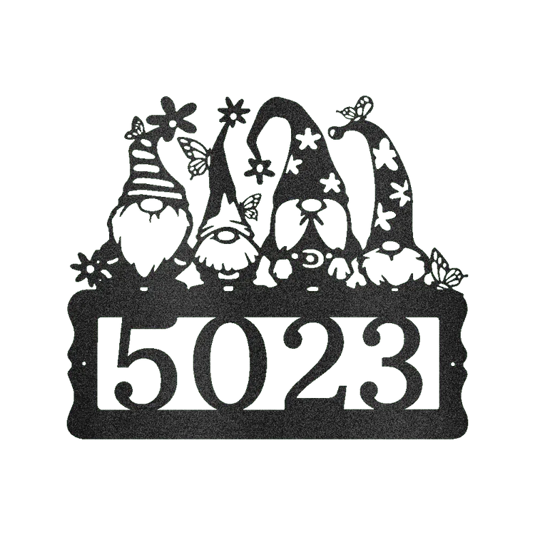 Gnome Address Personalized Gifts - Custom Metal Sign - GiFTiFY