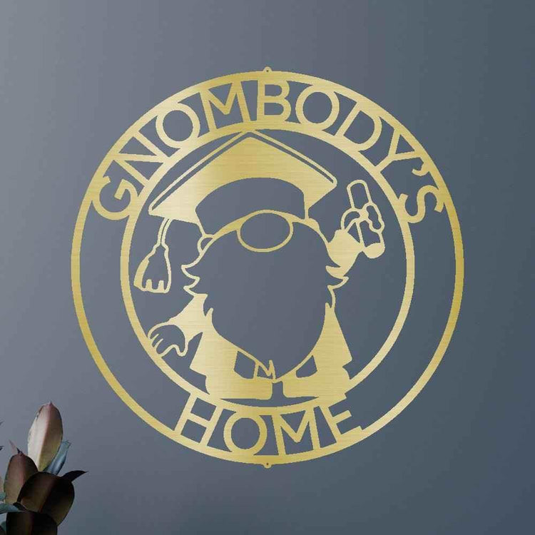 Gnome Graduation Gift Personalized Gifts - Custom Metal Sign - GiFTiFY