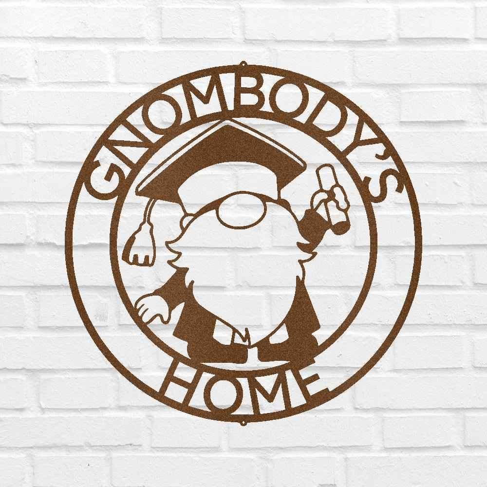 Gnome Graduation Gift Personalized Gifts - Custom Metal Sign - GiFTiFY