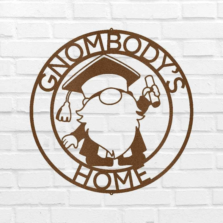Gnome Graduation Gift Personalized Gifts - Custom Metal Sign - GiFTiFY